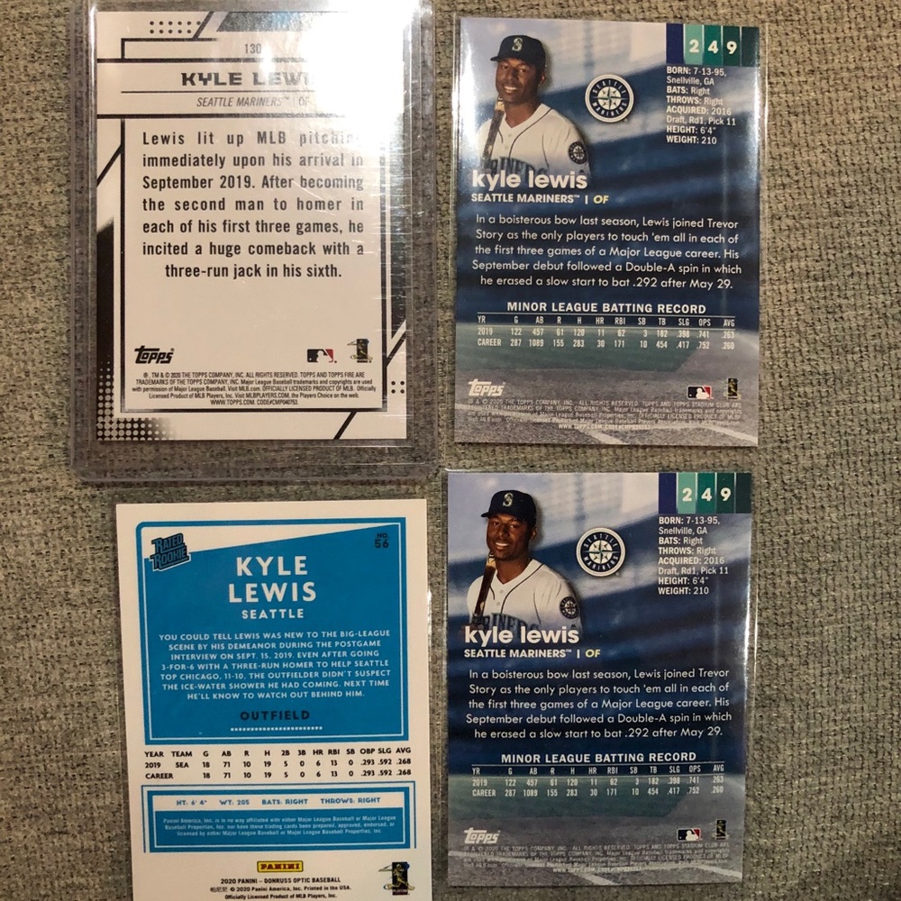 Kyle Lewis Rookie Card Lot - Picture 5 of 9